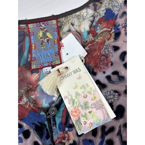 NWT Johnny Was Biya Ontar Beesley Maxi Dress Leopard Print Floral Brown Large - Picture 9 of 16